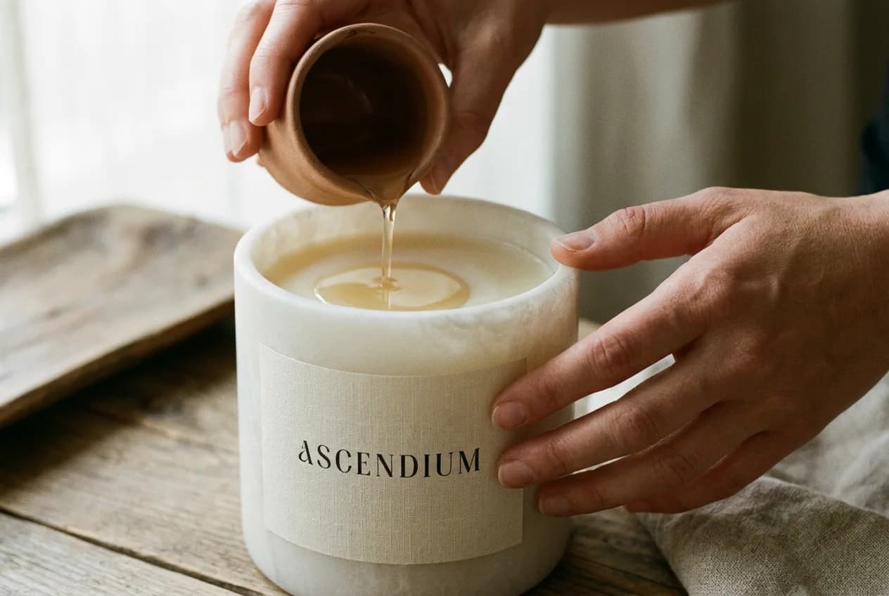 Detalhe artesanal das composições Ascendium